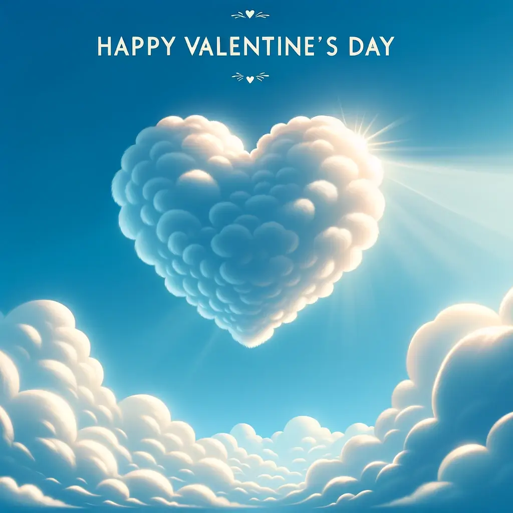 Valentinstag Herz-Wolke am Himmel Bild: Eine himmlische Liebesnote