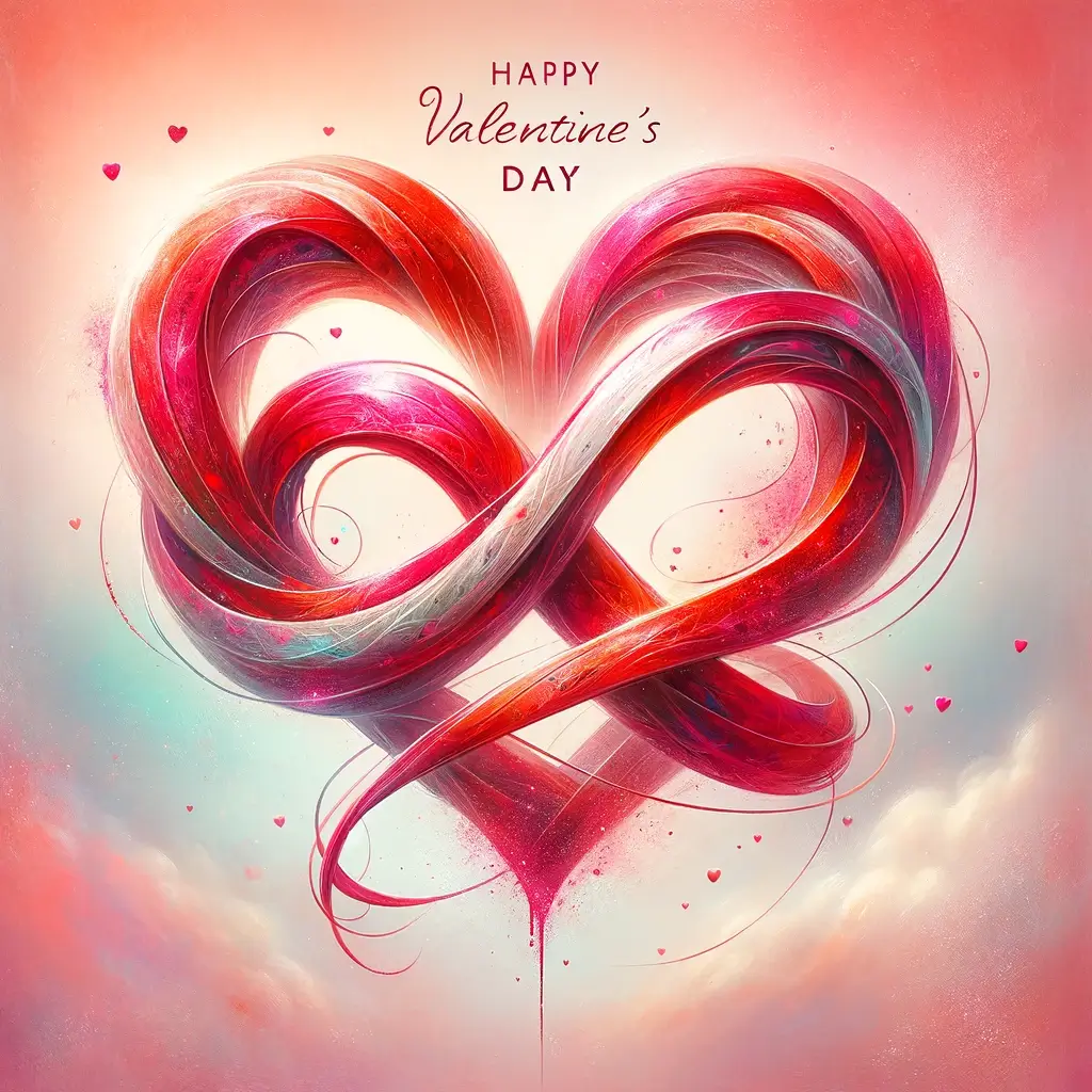 Valentinstag Herz und Unendlichkeitsbild: Ewige Liebe Verkörpert