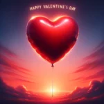 Valentinstag Sonnenuntergang Ballon Bild: Herz im Schein der Liebe