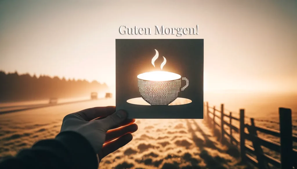 Ein Künstlerisches Morgenkaffee Bild