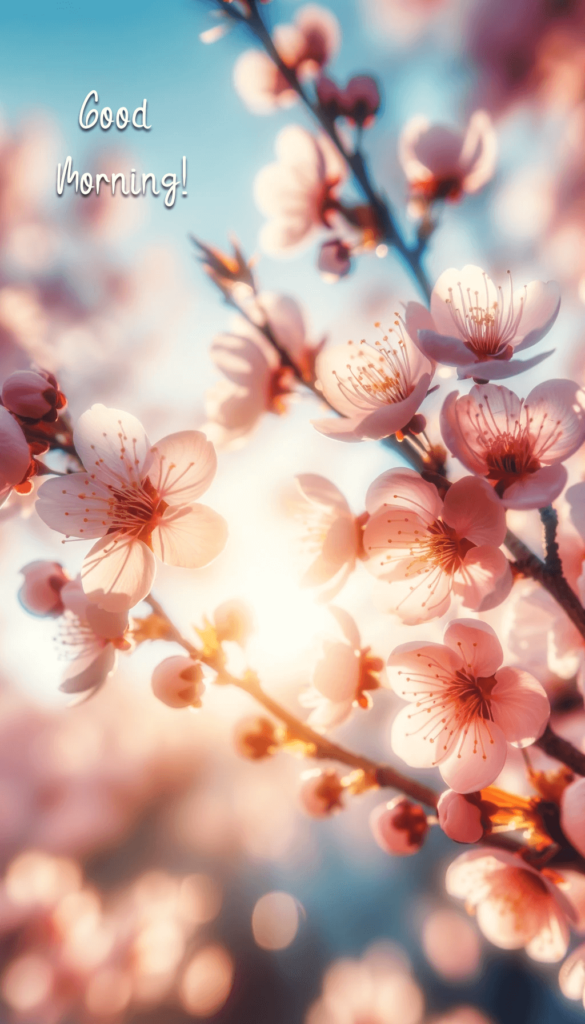 Guten Morgen - Sanfte Kirschblüten im Morgengrauen