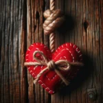 Handgemachtes Herz: Ein Symbol gemütlicher Liebe