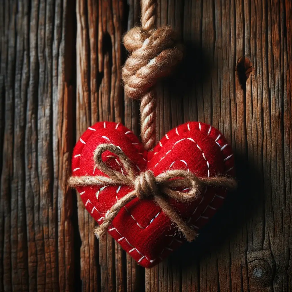 Handgemachtes Herz: Ein Symbol gemütlicher Liebe