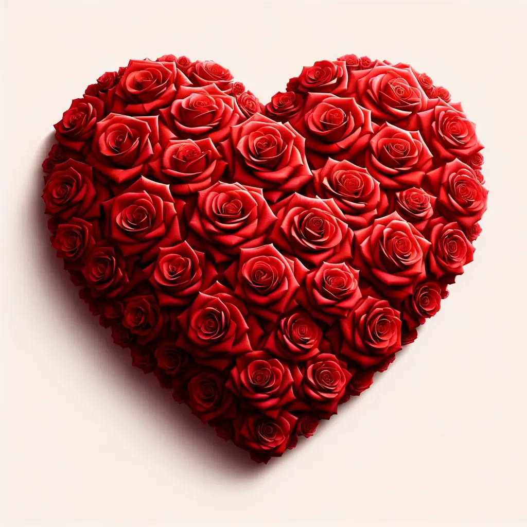 Herz aus Rosen: Ein Symbol der Liebe