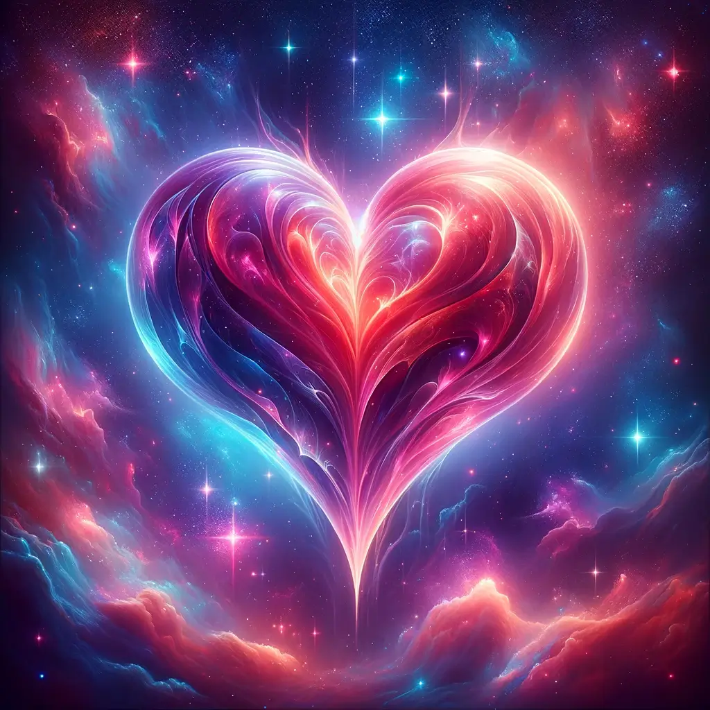 Kosmische Liebe: Ein ätherisches Bild