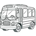 Mein Erster Bus – Malvorlage Fahrzeug