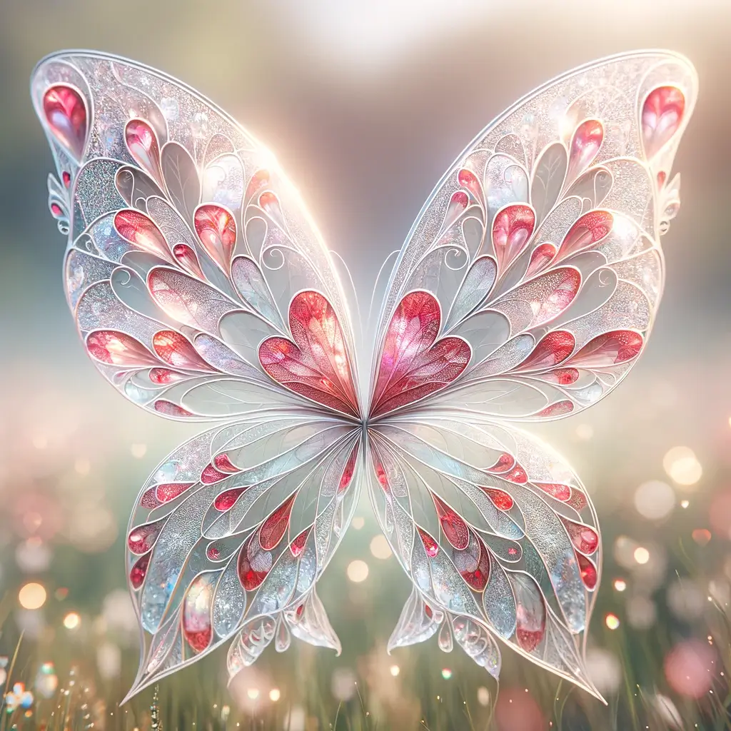 Schmetterlingsflügel-Herz zum Valentinstag