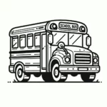 Schulbusreise – Malvorlage Fahrzeug