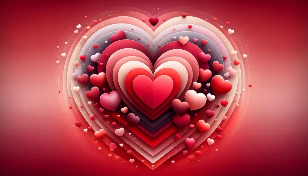 Spektrum der Liebe Herzen zum Valentinstag