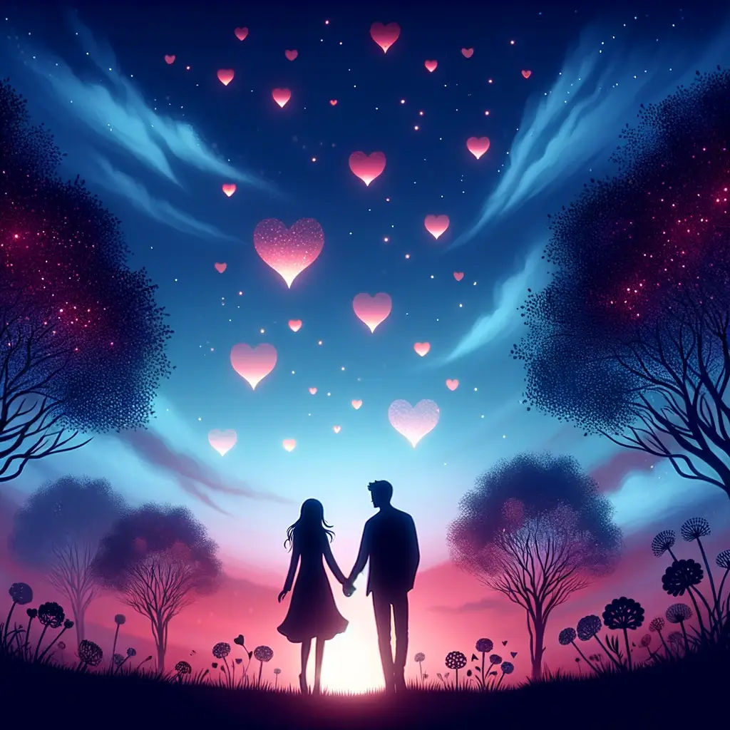 Umarmung unter den Sternen: Ein von Liebe erfüllter Abend
