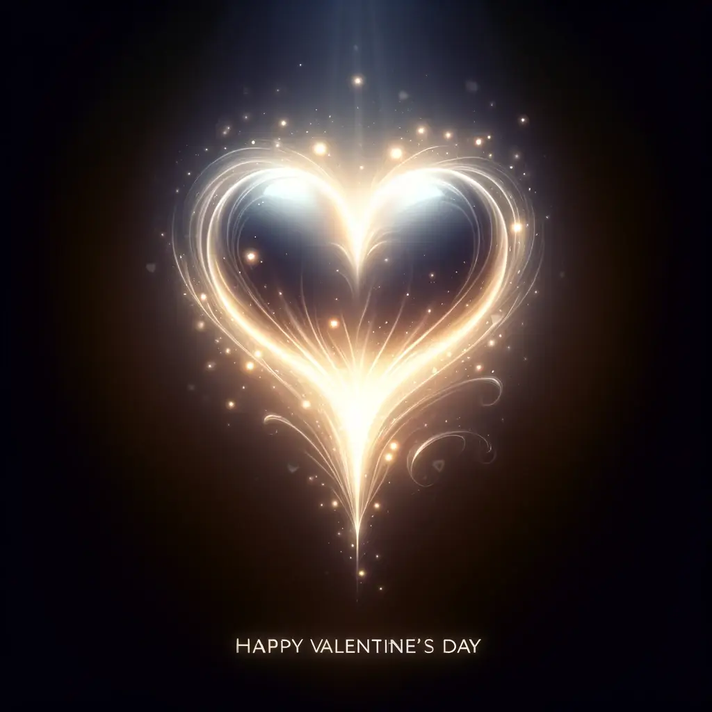 Valentinstag-Herzleuchten-Bild: Licht der Liebe