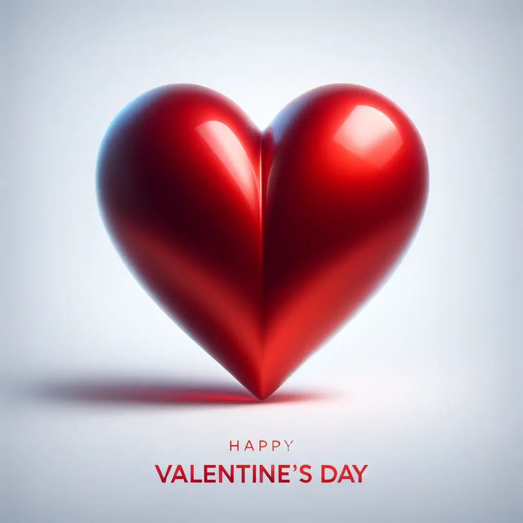 Valentinstag Klassisches Rotes Herz Bild: Symbol der Liebe
