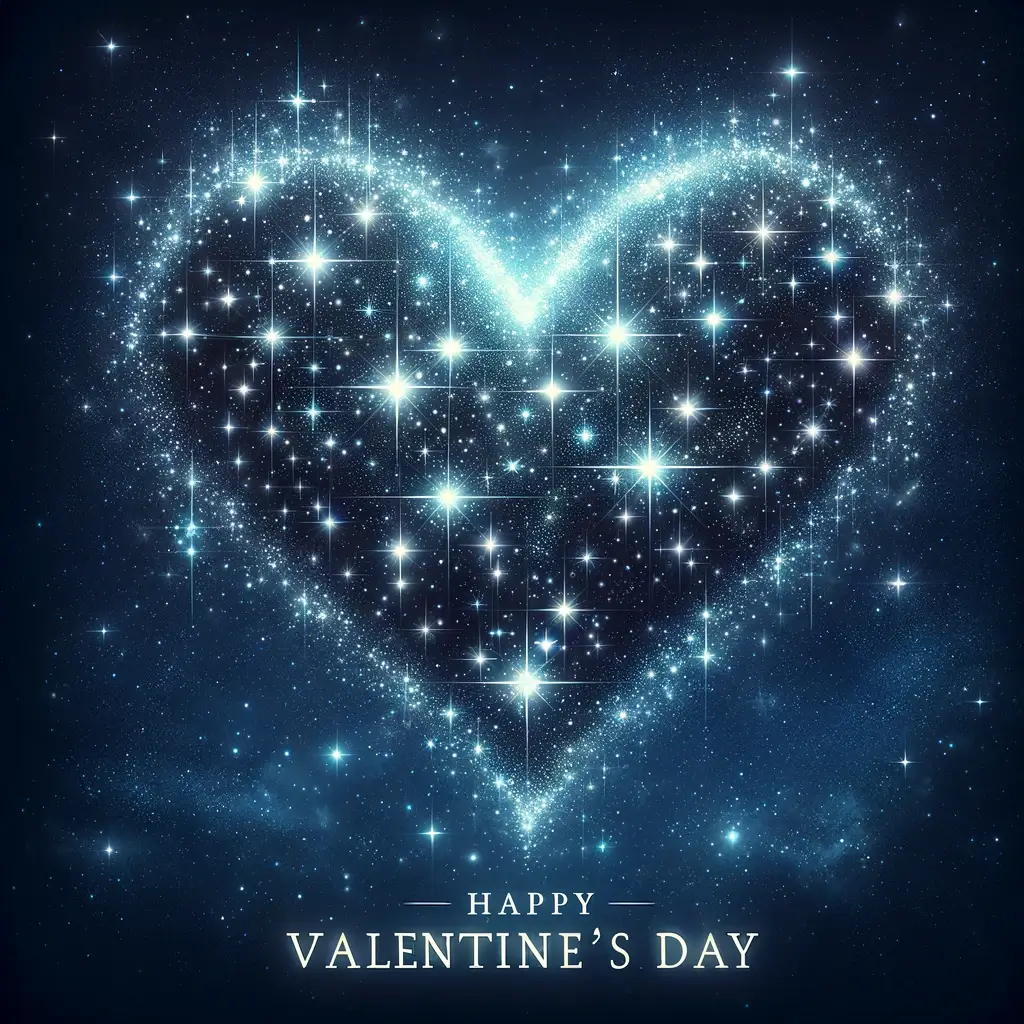 Valentinstag Sternenherz-Bild: Die himmlische Glut der Liebe