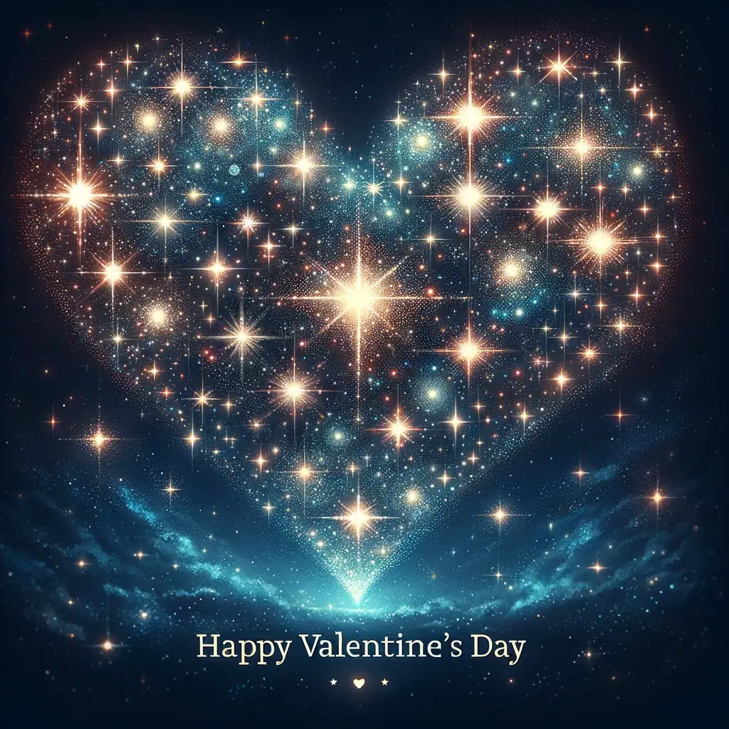 Valentinstag Sternenherz-Bild: Eine kosmische Liebe