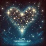 Valentinstag-Sternenherz-Bild: Himmlische Liebe