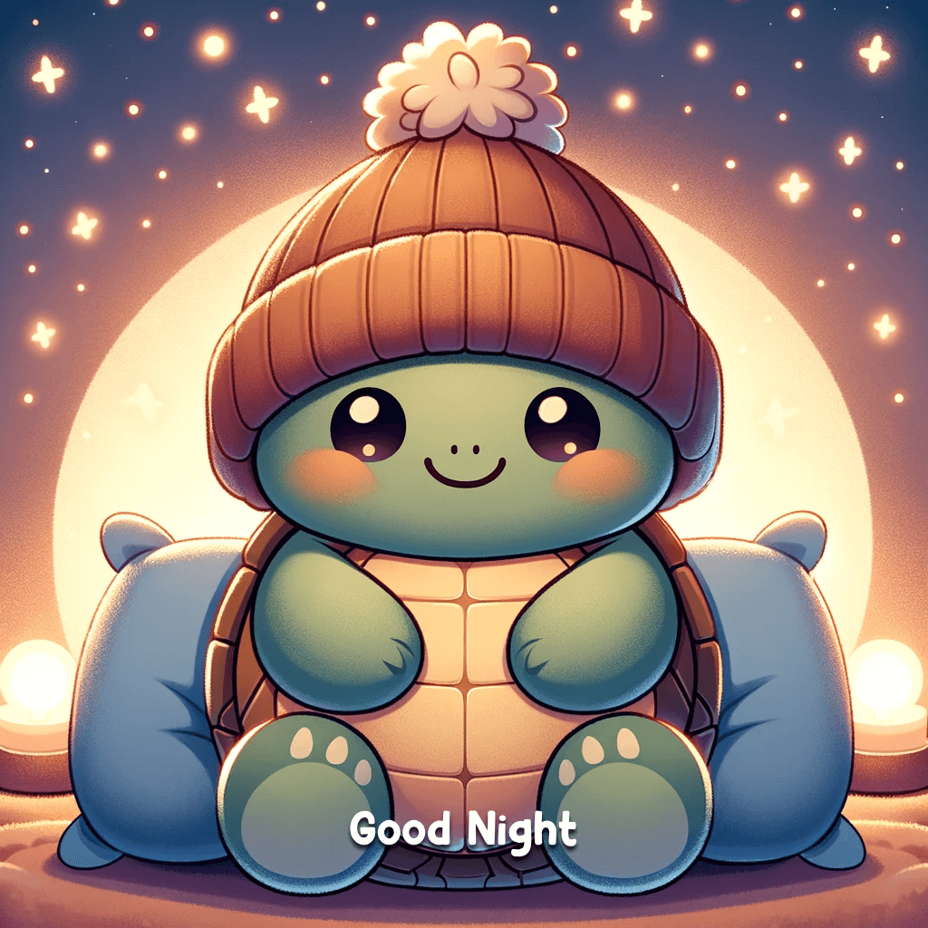 Gute Nacht - Gemütlicher Abend mit der Schildkröte